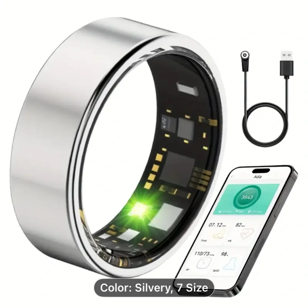Smart Ring. - Silver, size 7